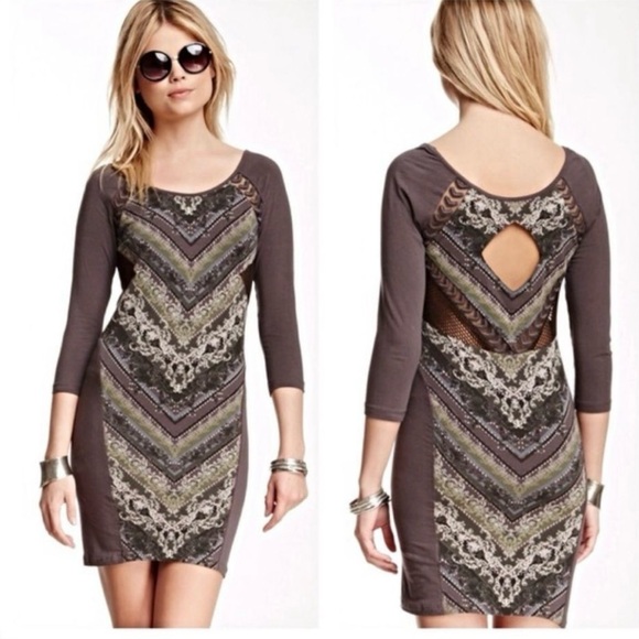 NWT Free People Out of Africa Mini Dress Bodycon Small - Picture 4 of 14